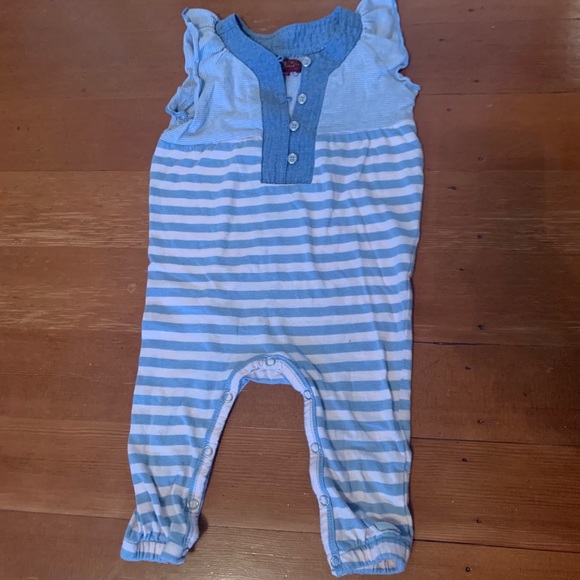 7 for all mankind baby girl romper jumpsuit 6-9m - Picture 1 of 5